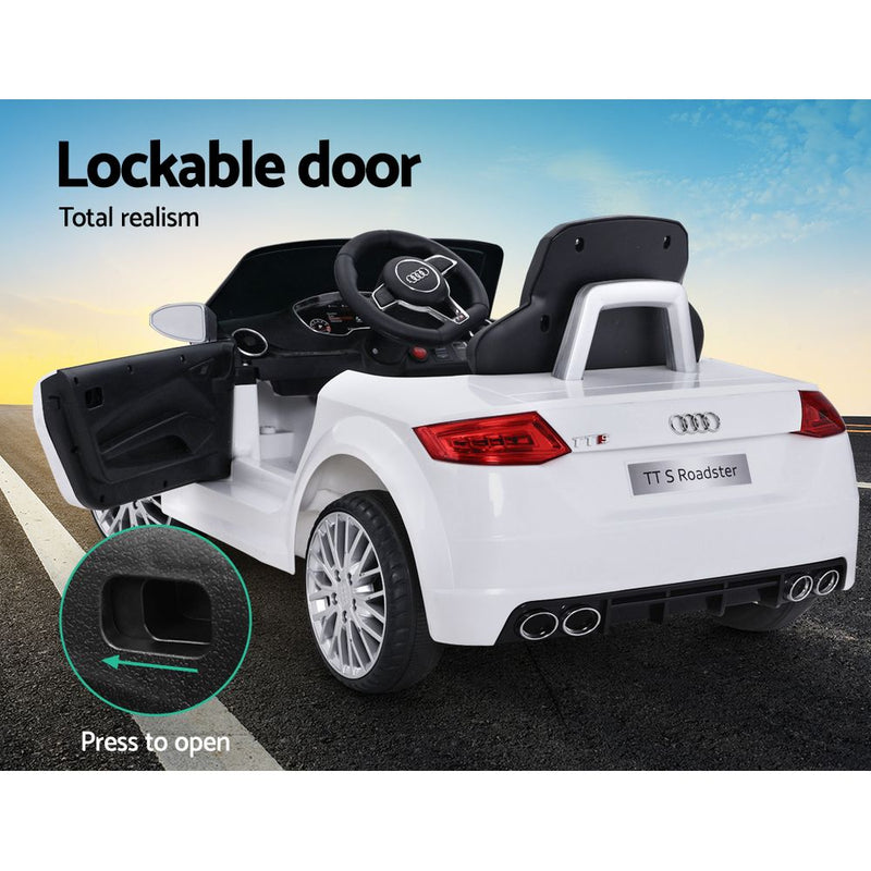 Audi Licensed Kids Ride On Cars Electric Car Children Toy Cars Battery White - Sale Now