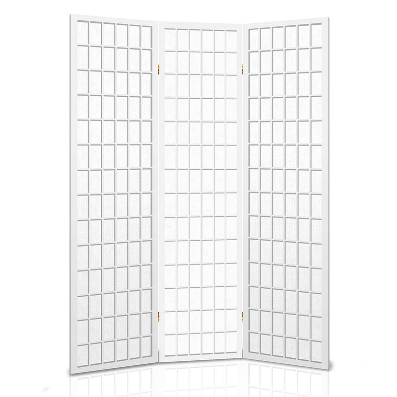 Artiss 3 Panel Wooden Room Divider - White - Sale Now