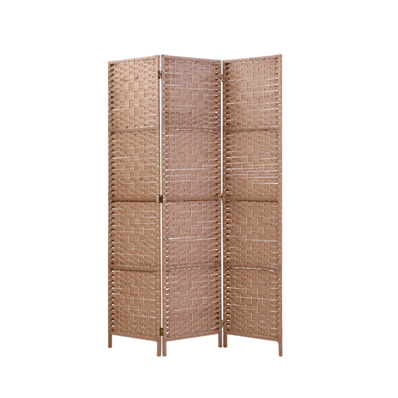 Artiss 3 Panel Room Divider Screen Privacy Rattan Dividers Stand Fold Natural - Sale Now