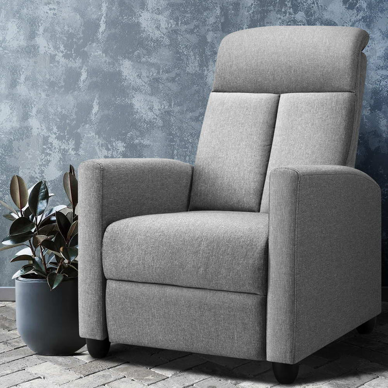 Artiss Recliner Chair Luxury Lounge Sofa Single Armchair Padded Accent Chairs - Sale Now