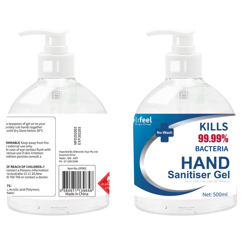 Relifeel Hand Sanitiser 2L 500mL x4 72% Alcohol Sanitizer Gel Instant Wash - Sale Now