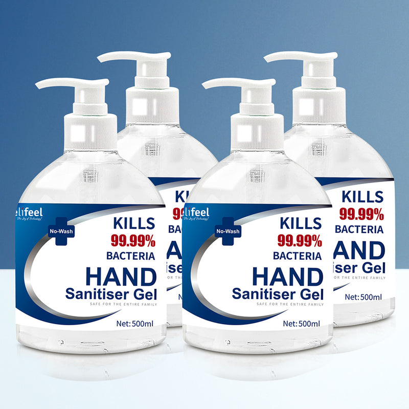 Relifeel Hand Sanitiser 2L 500mL x4 72% Alcohol Sanitizer Gel Instant Wash - Sale Now