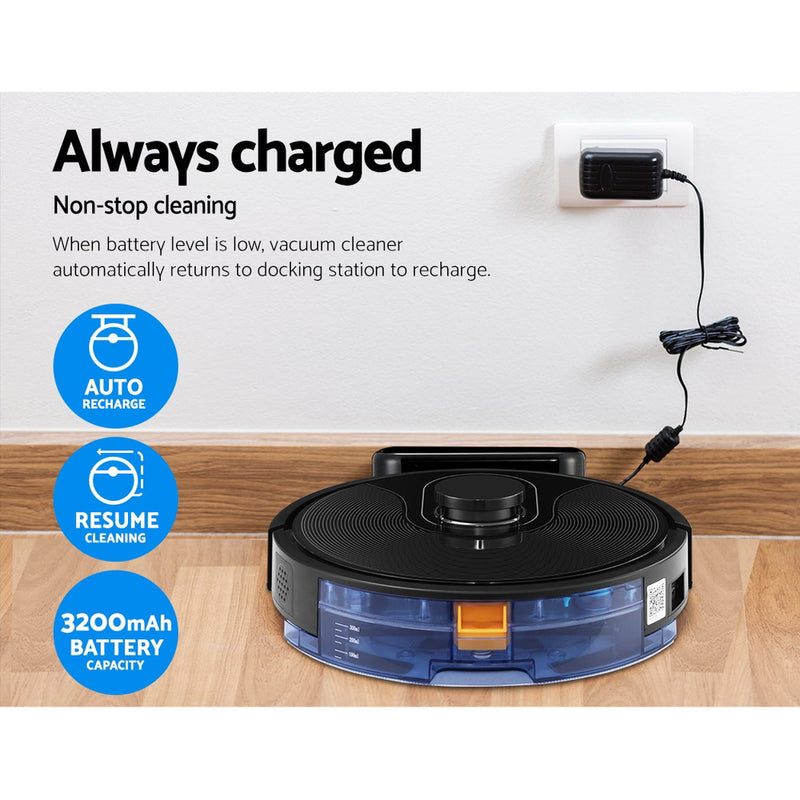 Robot Vacuum Cleaner Robotic LDS Distance Sensor Automatic Carpet Floor Mop - Sale Now