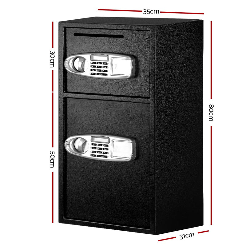 UL-TECH Electronic Safe Digital Security Box Double Door LCD Display - Sale Now