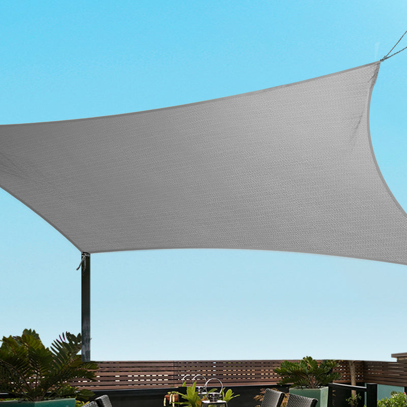 Instahut Sun Shade Sail Cloth Shadecloth Outdoor Canopy Rectangle 280gsm 6x8m - Sale Now