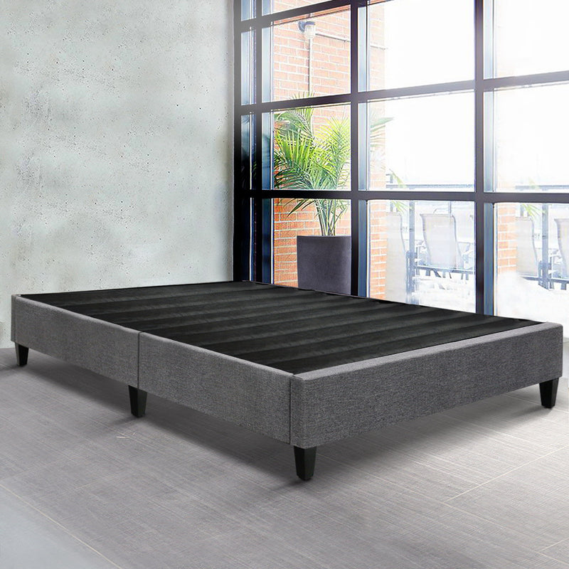 Artiss Double Size Bed Base Frame - Grey - Sale Now