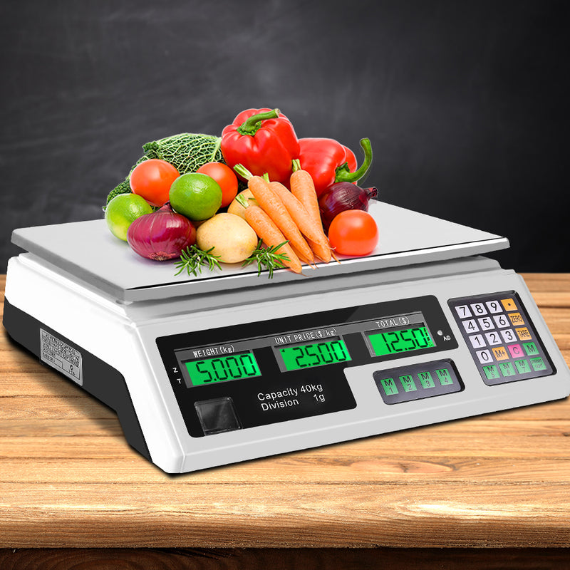 40KG Digital Kitchen Scale Electronic Scales Shop Market Commercial - Sale Now