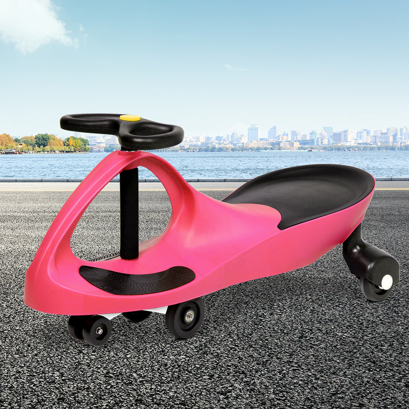 Keezi Kids Ride On Swing Car  - Pink - Sale Now