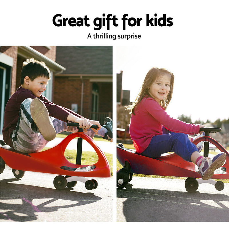 Rigo Kids Children Swing Car Ride On Toys Scooter Wiggle Slider Swivel Cars Red - Sale Now