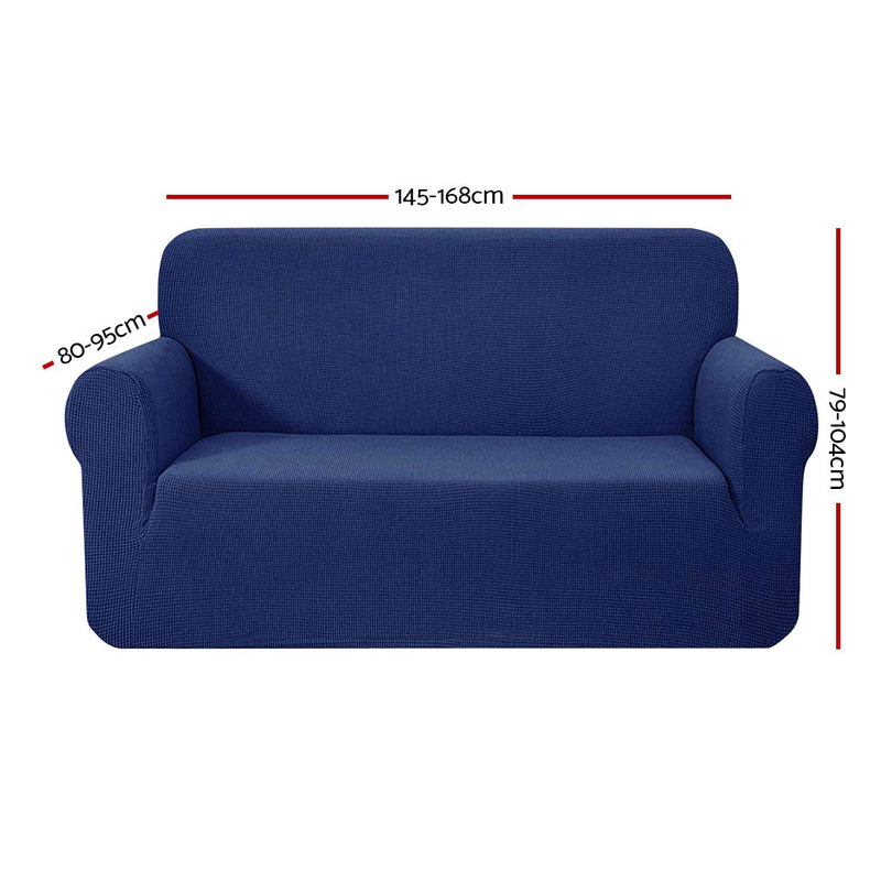 Artiss High Stretch Sofa Cover Couch Protector Slipcovers 2 Seater Navy - Sale Now