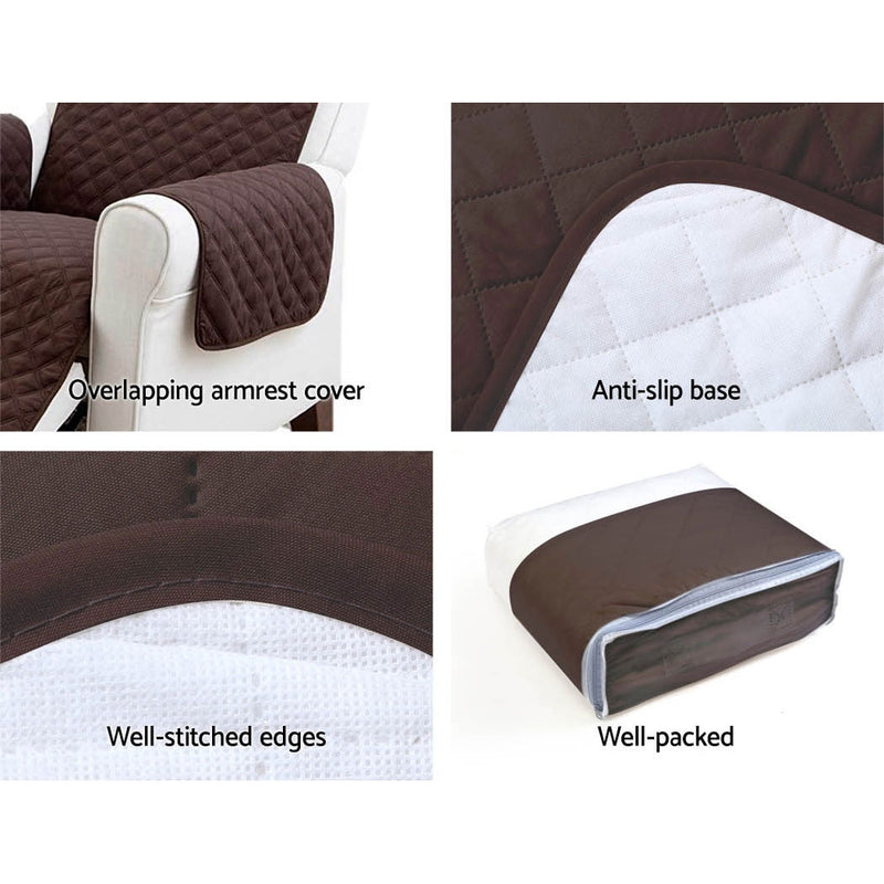 Artiss Sofa Cover Quilted Couch Covers Lounge Protector Slipcovers 1 Seater Coffee - Sale Now