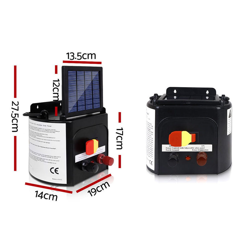 Giantz 3km Solar Electric Fence Charger Energiser - Sale Now
