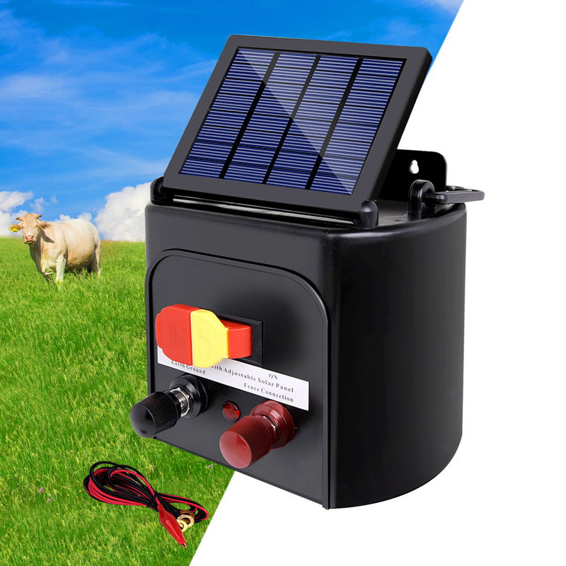 Giantz 3km Solar Electric Fence Charger Energiser - Sale Now