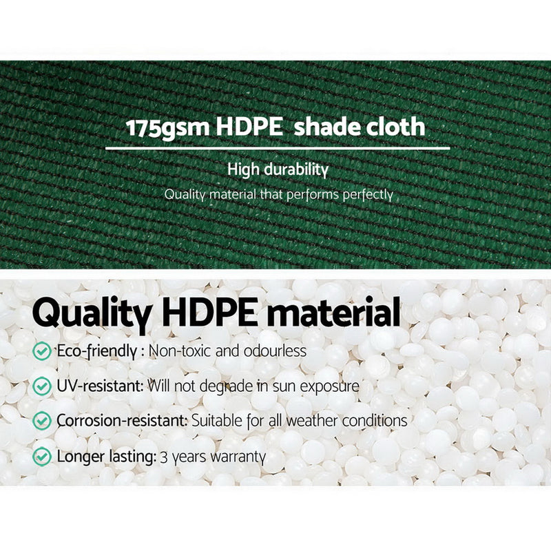Instahut 70% Sun Shade Cloth Shadecloth Sail Roll Mesh Outdoor 175gsm 1.83x20m Green - Sale Now