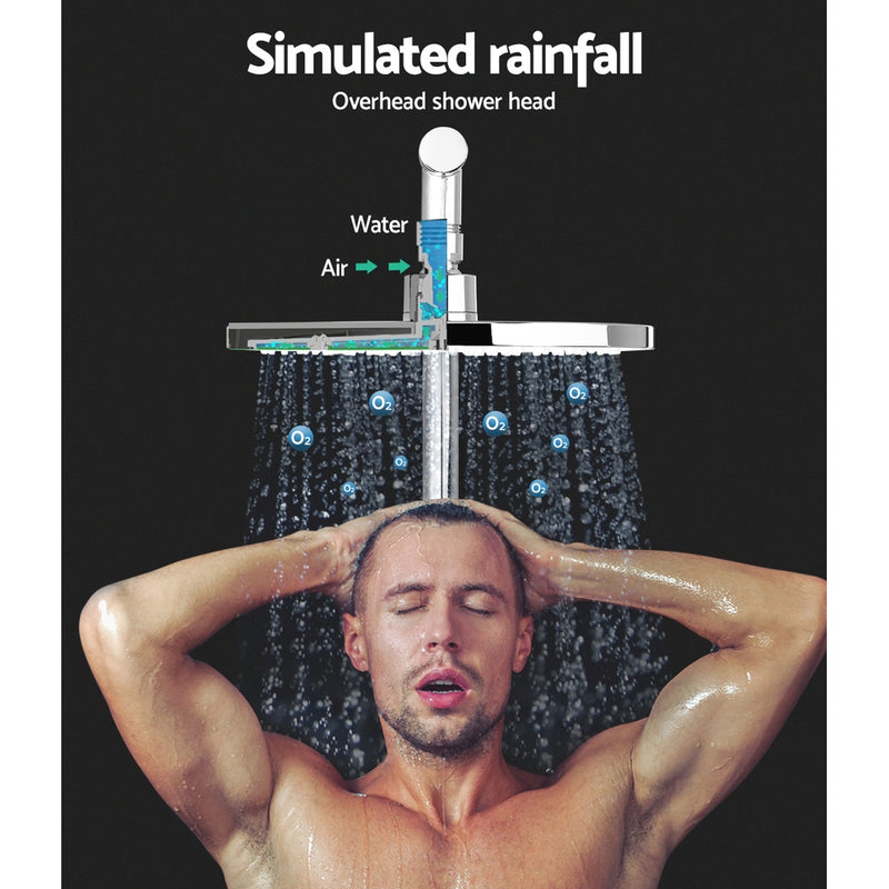 Cefito WELS 9'' Rain Shower Head Set Round Handheld High Pressure Wall Chrome - Sale Now