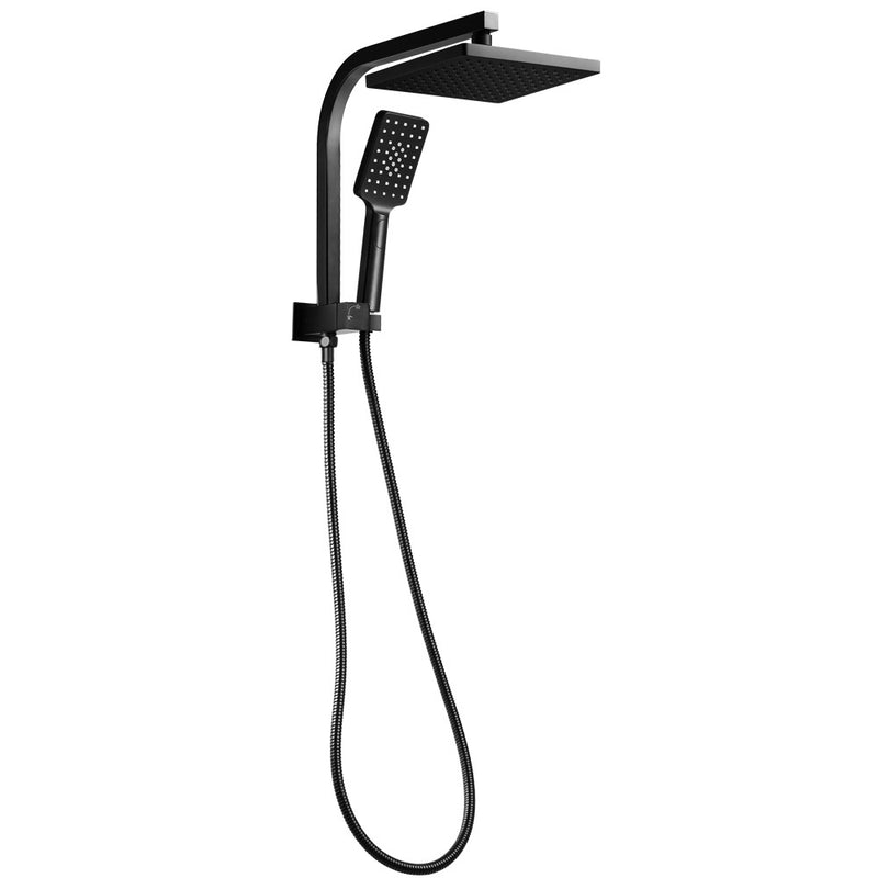 Cefito WELS 8'' Rain Shower Head Set Square Handheld High Pressure Wall Black - Sale Now