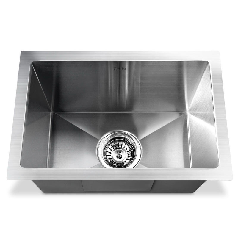 Cefito Stainless Steel Kitchen Sink 450X300MM Under/Topmount Sinks Laundry Bowl Silver - Sale Now