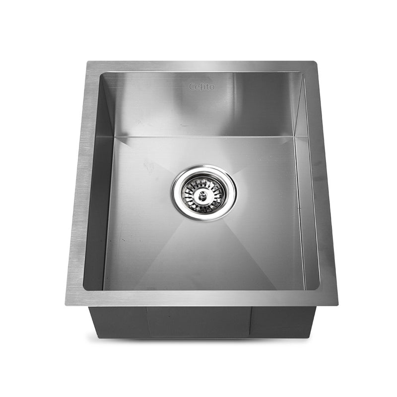 Cefito Stainless Steel Kitchen Sink 390X450MM Under/Topmount Sinks Laundry Bowl Silver - Sale Now