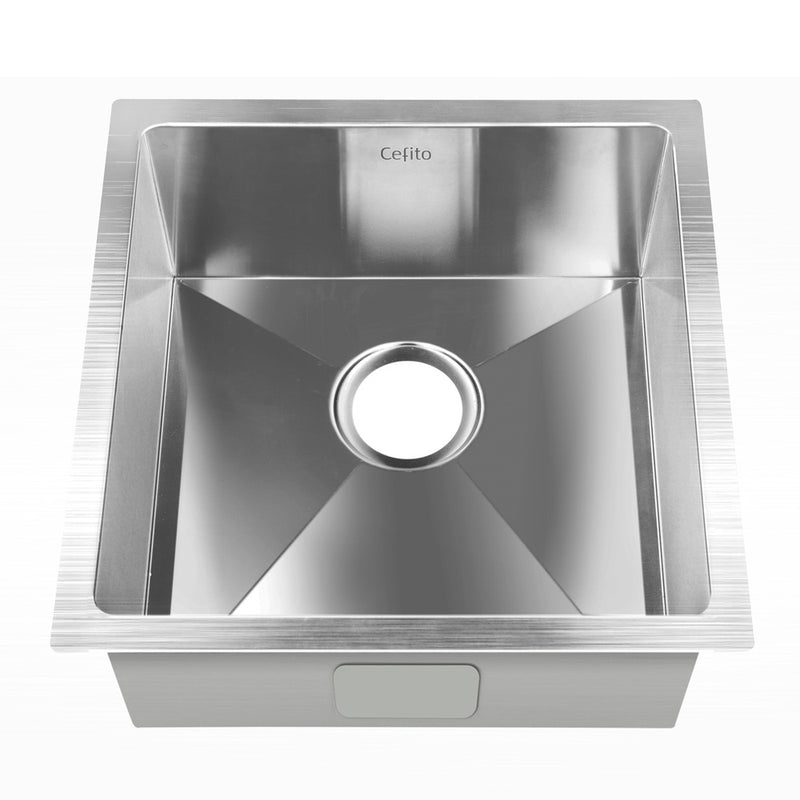 Cefito Stainless Steel Kitchen Sink 440X440MM Under/Topmount Sinks Laundry Bowl Silver - Sale Now