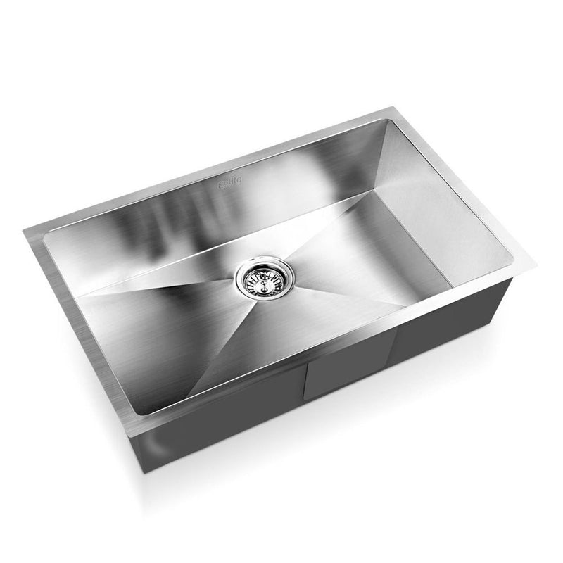 Cefito Stainless Steel Kitchen Sink 700X450MM Under/Topmount Sinks Laundry Bowl Silver