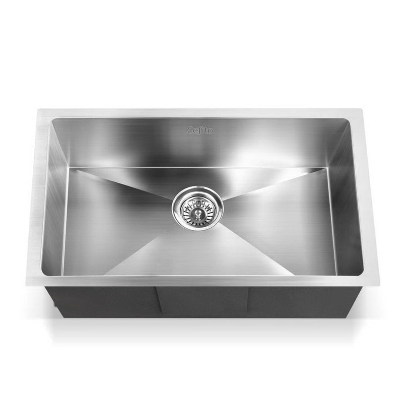 Cefito Stainless Steel Kitchen Sink 700X450MM Under/Topmount Sinks Laundry Bowl Silver - Sale Now