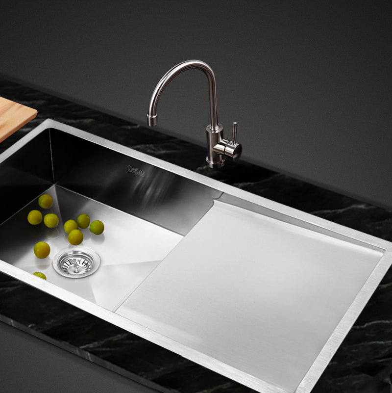 Cefito Stainless Steel Kitchen Sink 960X450MM Under/Topmount Sinks Laundry Bowl Silver - Sale Now