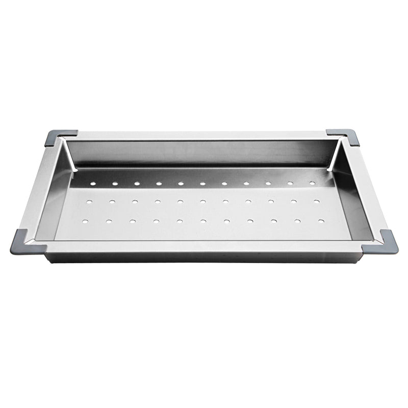 Cefito Stainless Steel Sink 425X250MM Colander Kitchen Draining Tray Strainer Silver - Sale Now