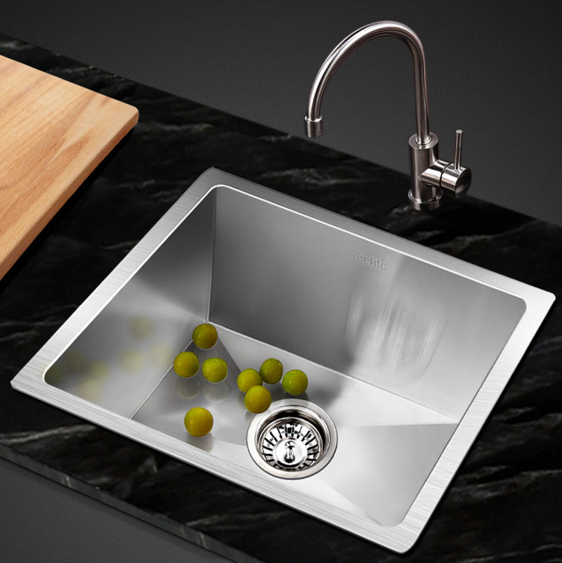 Cefito Stainless Steel Kitchen Sink 360X360MM Under/Topmount Sinks Laundry Bowl Silver - Sale Now