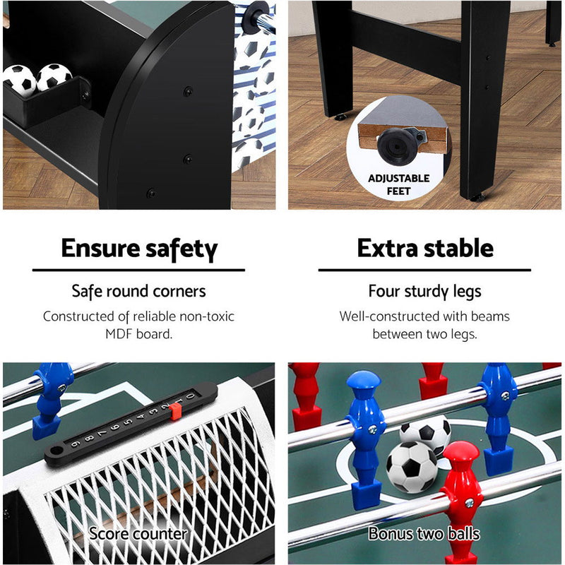 4FT Soccer Table Foosball Football Game Home Party Pub Size Kids Adult Toy Gift - Sale Now