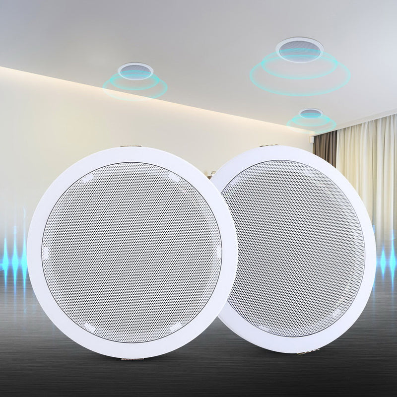 2 x 6" In Ceiling Speakers Home 80W Speaker Theatre Stereo Outdoor Multi Room - Sale Now