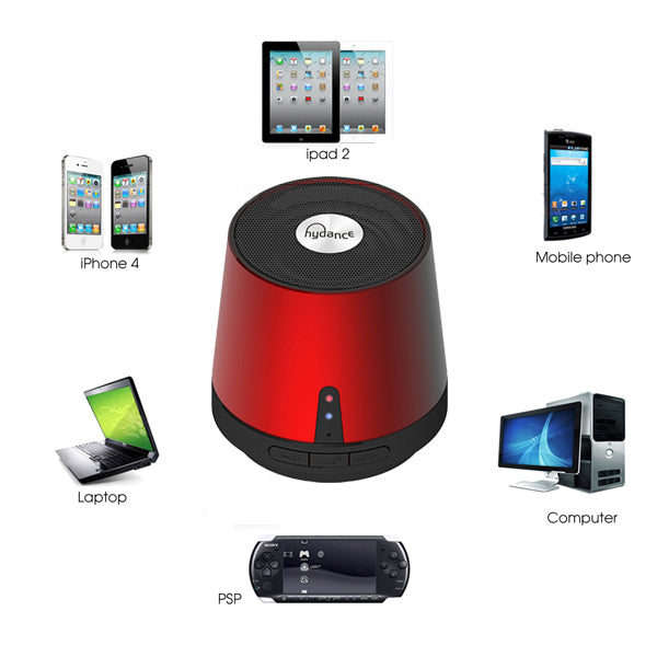 HYDANCE MAXI SOUND MP3 Player with Mini Bluetooth Speaker & Power Bank - RED - Sale Now