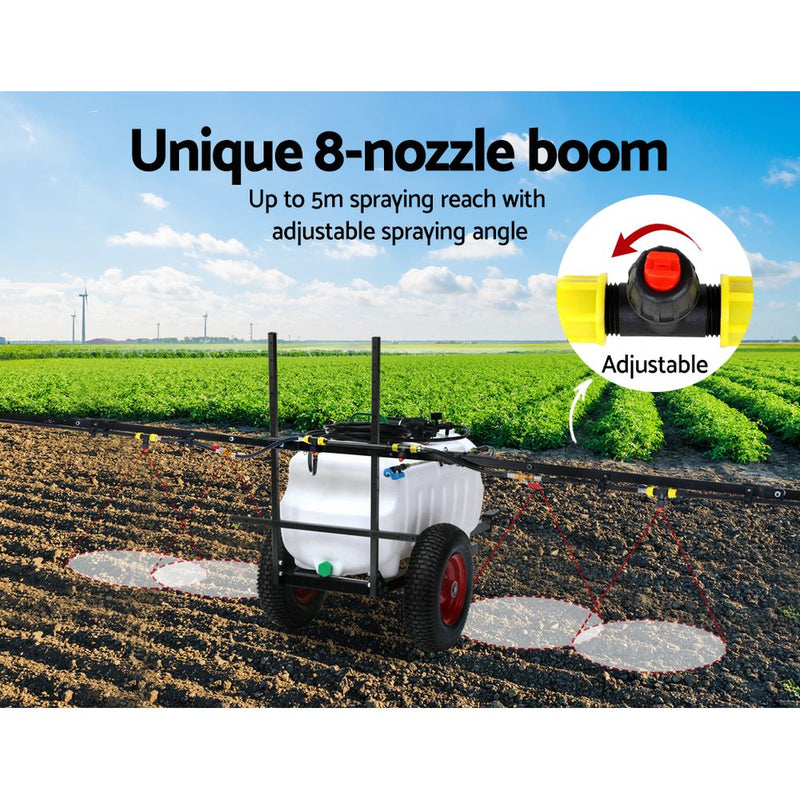 Giantz 100L ATV Weed Sprayer 5M Boom Trailer Spot Spray Tank Farm Pump - Sale Now