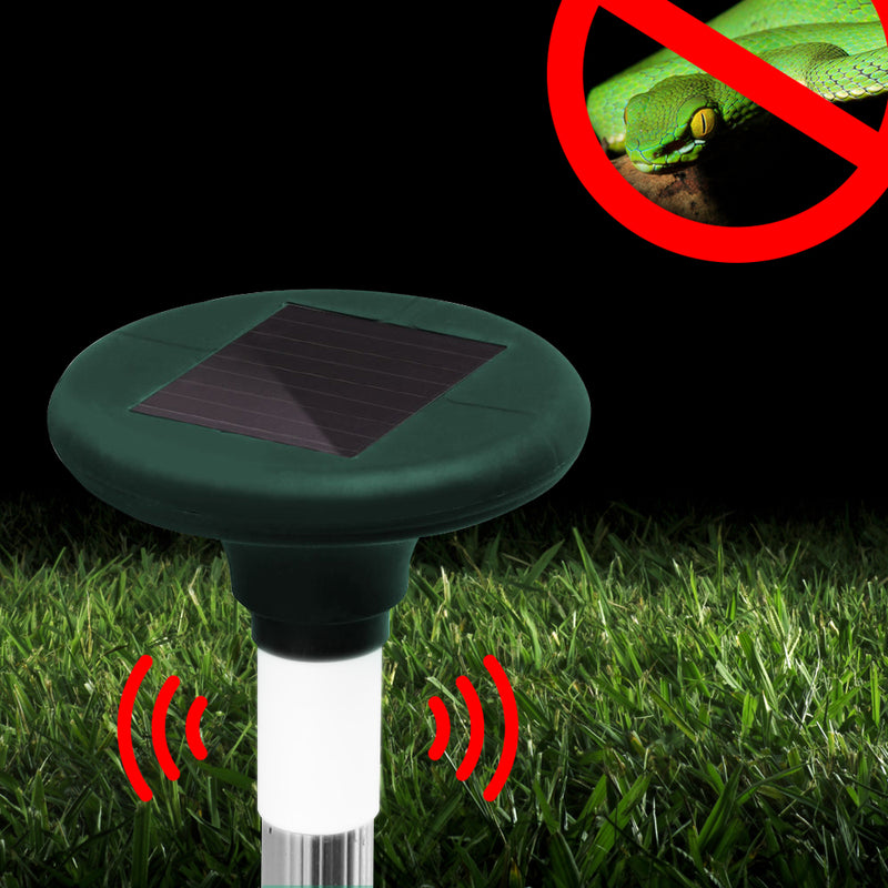 Gardeon Snake Repeller Set of 12 Solar LED Pulse Plus Ultrasonic Pest Rodent Repellent - Sale Now