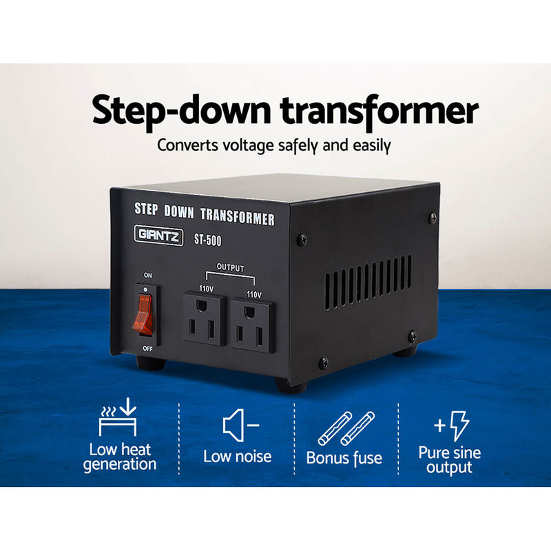 Giantz Stepdown Transformer 500W 240V to 110V - Sale Now
