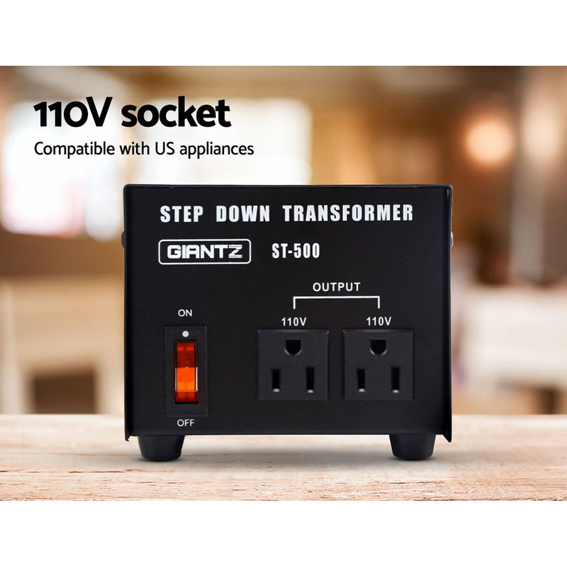 Giantz Stepdown Transformer 500W 240V to 110V - Sale Now