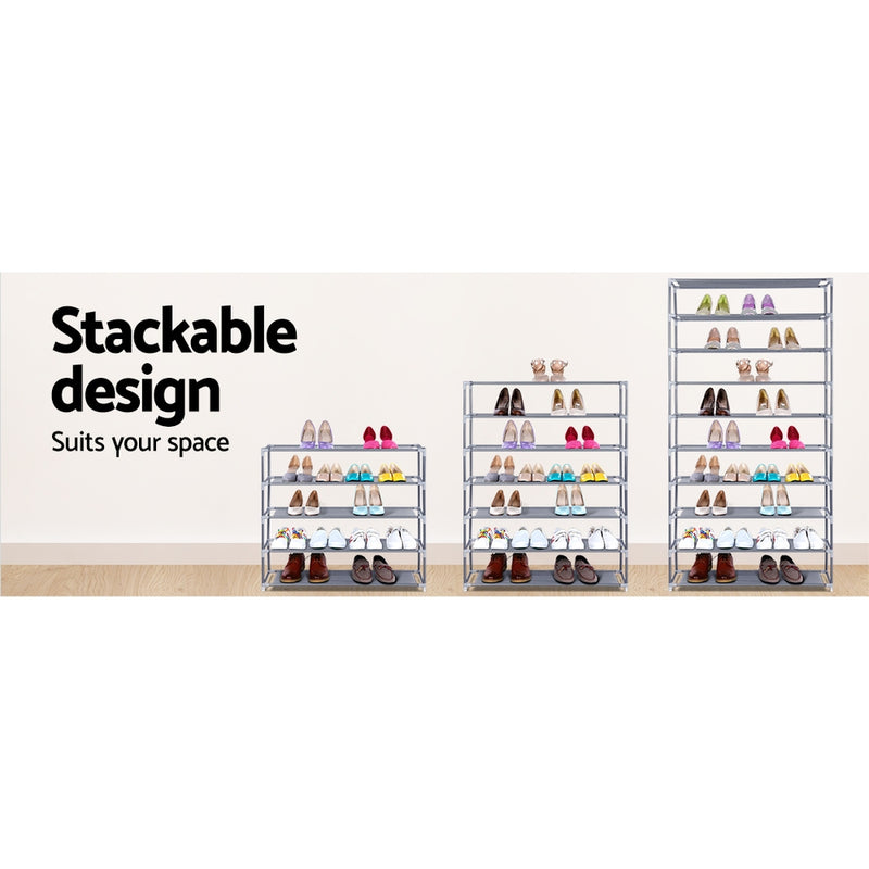 10 Tier Stackable Shoe Rack - Sale Now