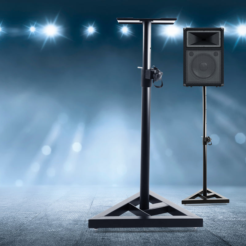 Set of 2 120CM Surround Sound Speaker Stand - Black - Sale Now