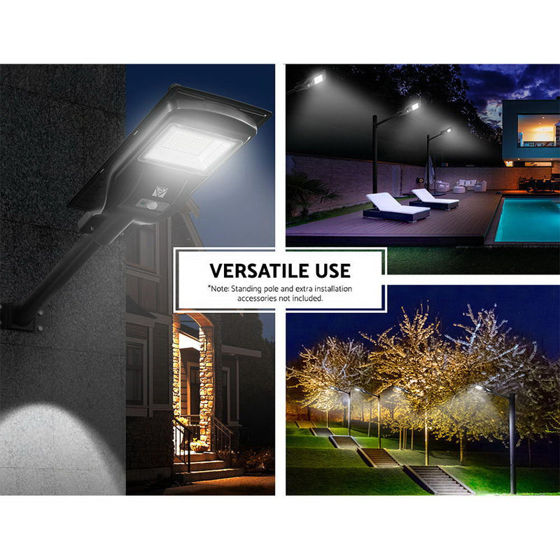 LED Solar Street Flood Light Motion Sensor Remote Outdoor Garden Lamp Lights 90W - Sale Now