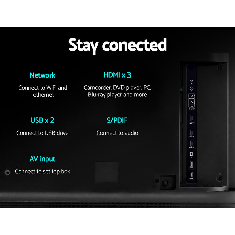 Devanti Smart LED TV 50 Inch 50" 4K UHD HDR LCD Slim Thin Screen Netflix YouTube - Sale Now