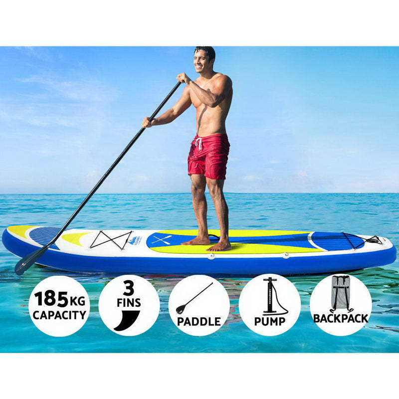 Weisshorn 11FT Stand Up Paddle Board Inflatable SUP Surfborads 15CM Thick - Sale Now