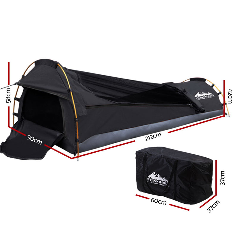 Weisshorn Camping Swags Single Biker Swag Grey Ripstop Canvas - Sale Now