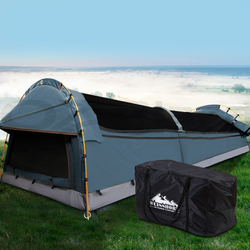 Weisshorn Swags Double Camping Swag Water Reistant Ripstop Canvas 2 Person - Sale Now