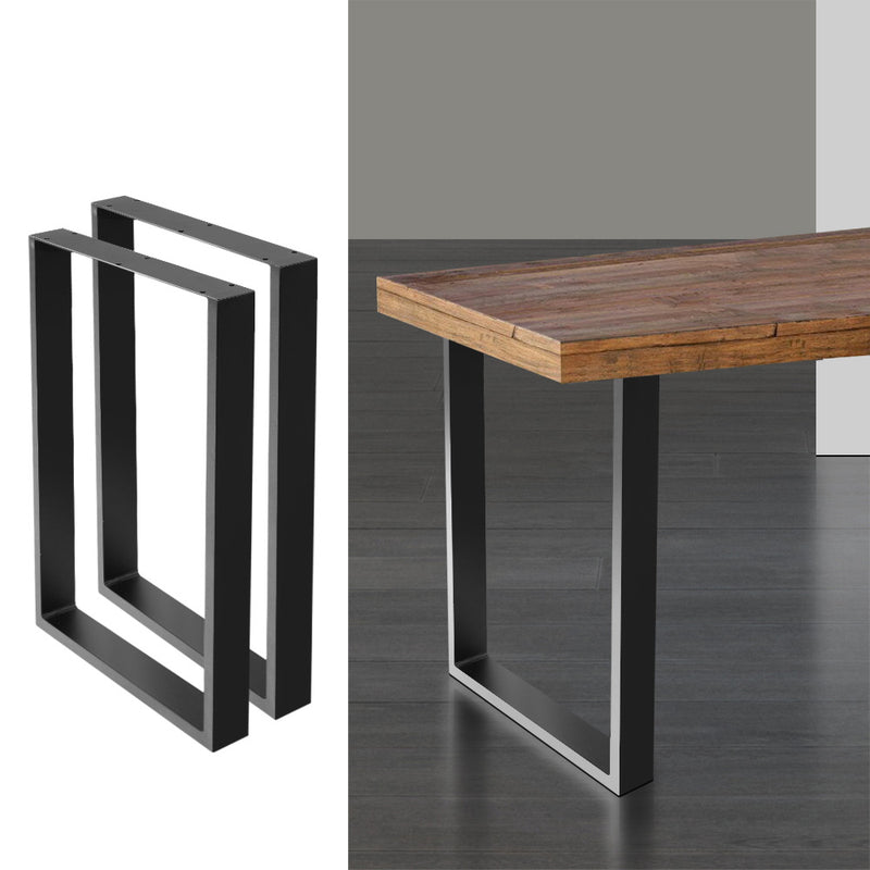 Artiss 2x Coffee Dining Steel Table Legs 71x50CM Industrial Vintage Bench Metal Box - Sale Now