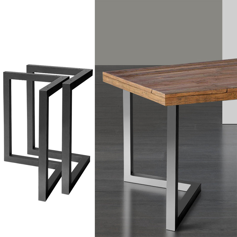 Artiss 2x Coffee Dining Table Legs 71x70CM Steel Industrial Vintage Bench Metal - Sale Now