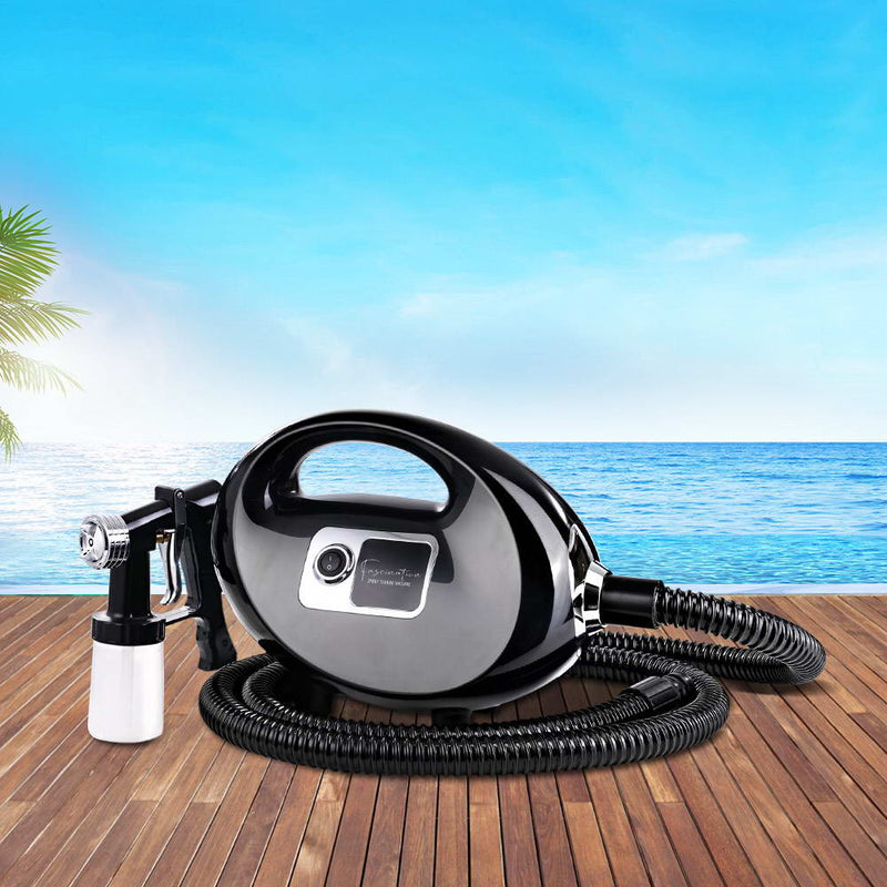 Professional Spray Tan Machine Sunless Tanning Gun Kit HVLP System Black - Sale Now
