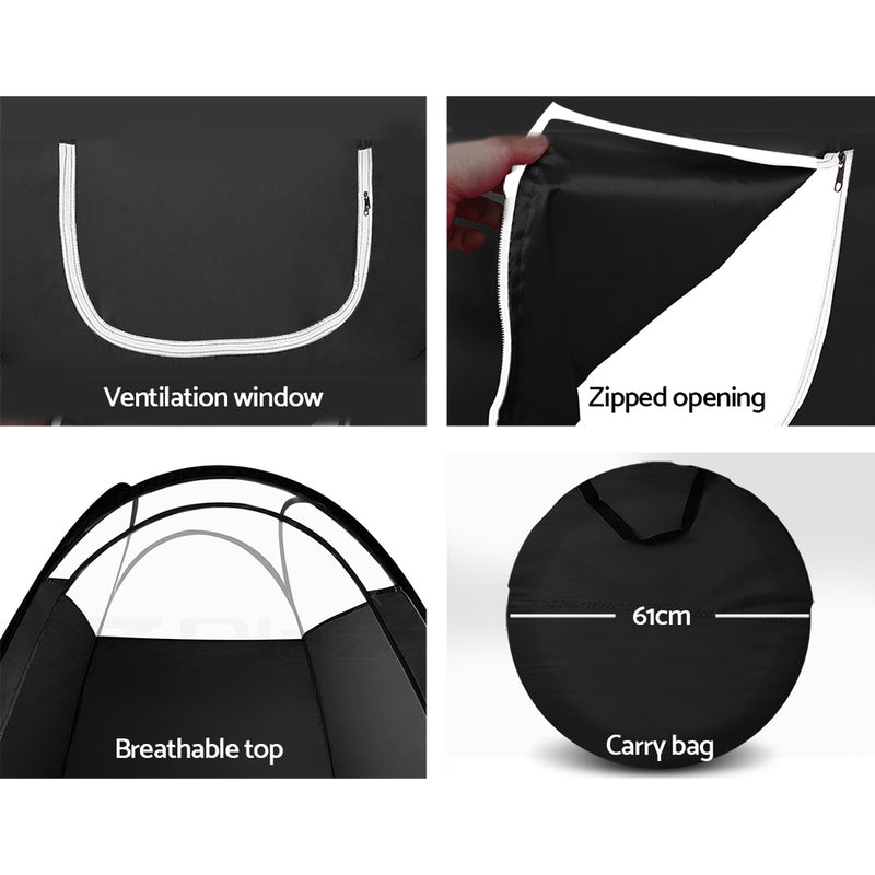 Portable Pop Up Tanning Tent - Black - Sale Now