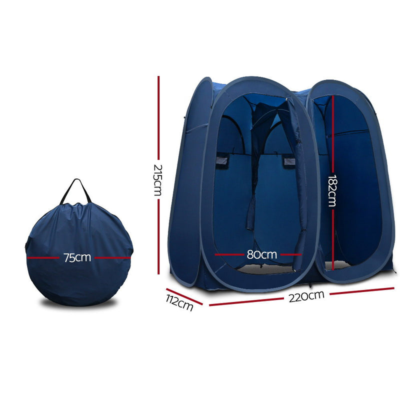 Portable Double Pop up Changing Room Shower Tent - Sale Now