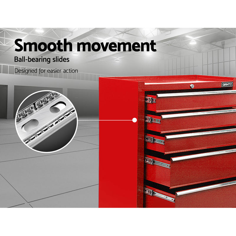 Giantz 5 Drawer Mechanic Tool Box Storage Trolley - Red - Sale Now