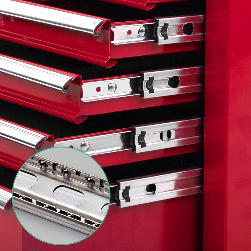 Giantz 9 Drawer Mechanic Tool Box Storage - Red - Sale Now
