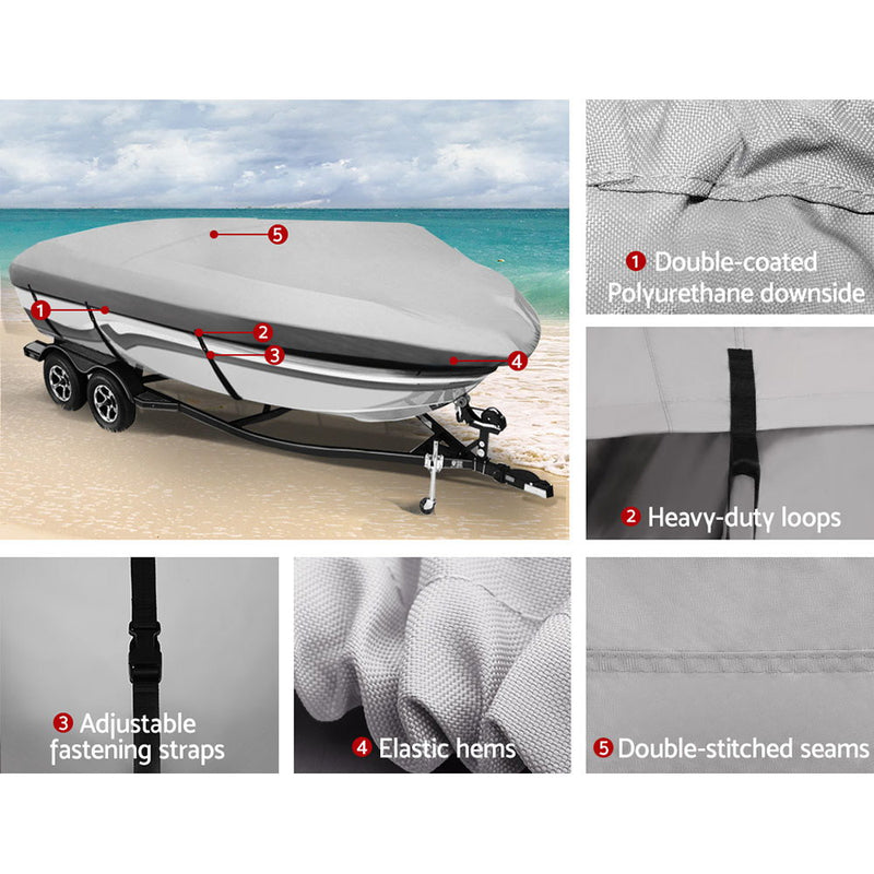 Seamanship Premium 12-15.5ft Boat Cover Trailerable Marine Grade Waterproof 600D - Sale Now